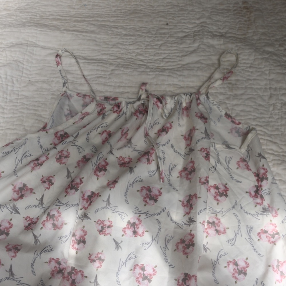 🦋MISSLOOK Summer White, Roses, Ruffles Maxi Dress - Picture 5 of 12